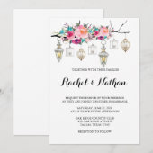 Rustieke Lantaarn Huwelijksuitnodigingen Kaart (Voorkant / Achterkant)