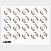 Rustieke Lantaarn Kerstfeest Ronde Sticker (Vel)