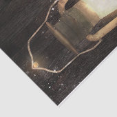 Rustieke lantaarn lichtbruin boerderij houten brui tissuepapier (Detail)