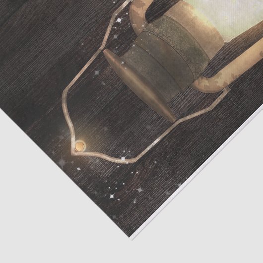 Rustieke Lantaarn Lichtbruin Boerenhuis Houten Bru Tissuepapier (Detail)