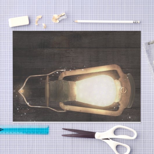 Rustieke Lantaarn Lichtbruin Boerenhuis Houten Bru Tissuepapier (Craft)