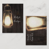 Rustieke Lantaarn Lichtbruin Hout Boerderij Schuur Visitekaartje (Voorkant / Achterkant)