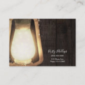 Rustieke Lantaarn Lichtbruin Hout Boerderij Schuur Visitekaartje (Achterkant)