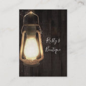 Rustieke Lantaarn Lichtbruin Hout Boerderij Schuur Visitekaartje (Voorkant)