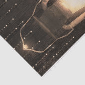 Rustieke lantaarn & lichten bruine schuur hout bru tissuepapier (Detail)