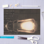 Rustieke lantaarn & lichten bruine schuur hout bru tissuepapier (Craft)