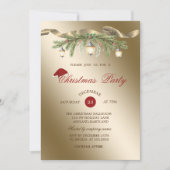 Rustieke Lantaarn Santa Hat, Corporate Christmas P Kaart (Voorkant)