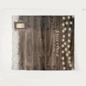 Rustieke Lantaarn Witte Bloem Schuur Trouwdecorati Wandkleed (Voorkant (horizontaal))