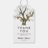 Rustieke lantaarns eiken boom bruiloft gunst dank  cadeaulabel (Achterkant)