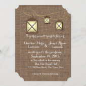 Rustieke lantaarns en burlap kaart (Voorkant / Achterkant)