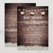 Rustieke lantaarns en slingerlichtjes bloemendecor kaart (Voorkant / Achterkant)