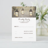 Rustieke Lantaarns Land Bruiloft RSVP (Staand voorkant)