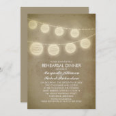  rustieke lantaarns repetitiediner kaart (Voorkant / Achterkant)