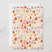 Rustieke Lanters & Herfstbladeren Thanksgiving Kaart (Achterkant)