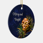 Rustieke Larch kegel Keramisch Ornament (Rechts)