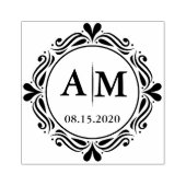 Rustieke Laurel Country krans | Bruiloft Rubberstempel (Afrduk)