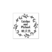 Rustieke Laurel Country krans | Bruiloft Rubberstempel (Afrduk)