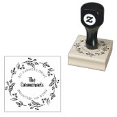 Rustieke Laurel Country krans | Retouradres Rubberstempel (Gestempeld)