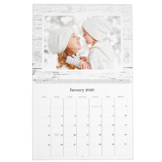 Rustieke Laurel Krans Greenery Custom 2024 Foto Kalender (Jan 2026)