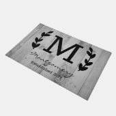 Rustieke Laurels Grijze Schuur Houten Planken Gepe Deurmat (Schuin)