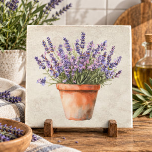 Rustieke Lavendel Aquarel Tegeltje