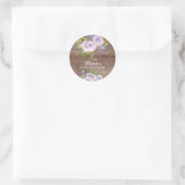 Rustieke Lavendel Bloemen Baby shower Envelope Sea Ronde Sticker (Tas)