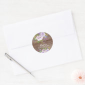 Rustieke Lavendel Bloemen Baby shower Envelope Sea Ronde Sticker (Envelop)