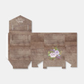 Rustieke Lavendel Bloemen Baby shower Favor Box Bedankdoosjes (Uitgevouwen)