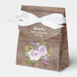 Rustieke Lavendel Bloemen Baby shower Favor Box Bedankdoosjes