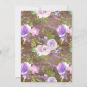 Rustieke Lavendel Bloemen Baby shower Invitation Kaart (Achterkant)