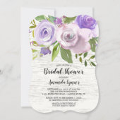 Rustieke Lavendel Bloemen Bruids Douche Uitnodigin Kaart (Voorkant)