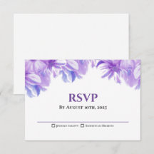 Rustieke Lavendel Bloemen Huwelijk RSVP