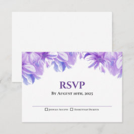 Rustieke Lavendel Bloemen Huwelijk RSVP