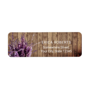Rustieke Lavendel Bloemen Land Schuur Houten Etiket
