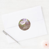 Rustieke Lavendel Bloemen Vrijgezellenfeest Envelo Ronde Sticker (Envelop)