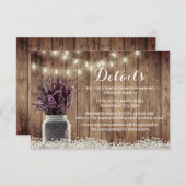 Rustieke lavendel bloemstuk in een weckpot voor tr kaart (Voorkant / Achterkant)