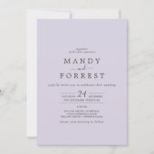 Rustieke Lavendel Coördinaat Bord Alles In Een Bru Kaart (Voorkant)