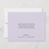 Rustieke Lavendel Coördinaat Licht Paars Bedankkaart (Achterkant)