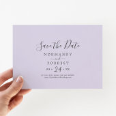 Rustieke Lavendel Coördinaat Paarse Horizontaal Save The Date