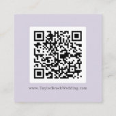 Rustieke Lavendel Coördinaat Paarse QR Code Detail Informatiekaartje (Achterkant)