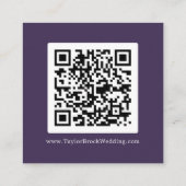 Rustieke Lavendel Coördinaat Plum QR Code Details Informatiekaartje (Achterkant)