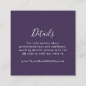 Rustieke Lavendel Coördinaat Plum QR Code Details Informatiekaartje (Voorkant)