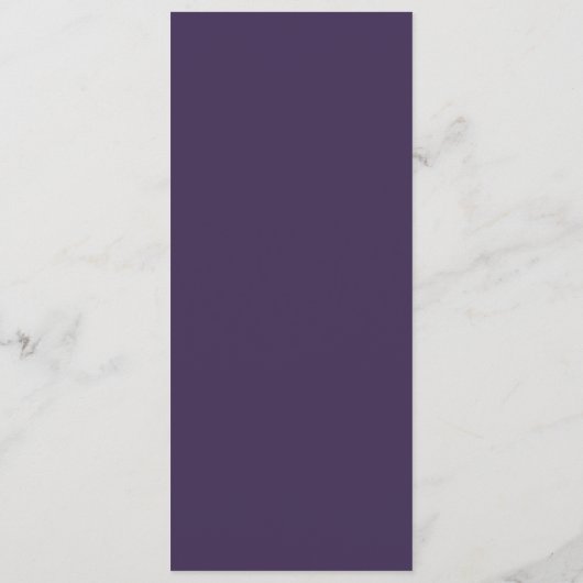 Rustieke lavendel coördinaat pruim bruiloft diner menu (Achterkant)