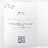 Rustieke Lavendel Eenvoudig Elegant Alles in Een H Drieluik Uitnodiging (Binnenzijde eerst)