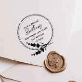 Rustieke Lavendel Elegant Bruiloft Retouradres Zelfinktende Stempel