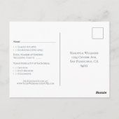 Rustieke Lavendel Eucalyptus Boeket Bruiloft RSVP Briefkaart (Achterkant)