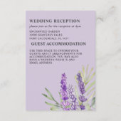 Rustieke Lavendel & Eucalyptus bruiloft detail Informatiekaartje (Achterkant)