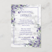 Rustieke Lavendel Eucalyptus Groener bruiloft deta Informatiekaartje (Voorkant)
