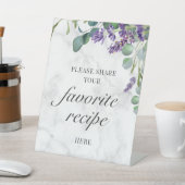 Rustieke Lavendel Eucalyptus Recept Kaarten hier Reclamebord Met Voetstuk (Insitu)