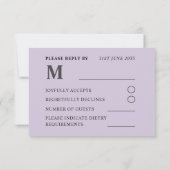Rustieke Lavendel & Eucalyptus Trouw-RSVP RSVP Kaartje (Achterkant)